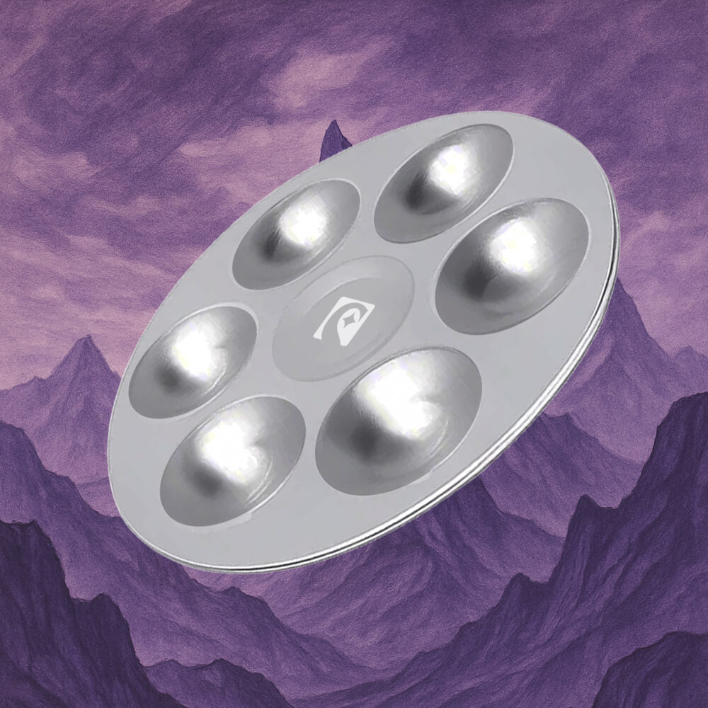 Aluminum Paint Palette - 7 Wells